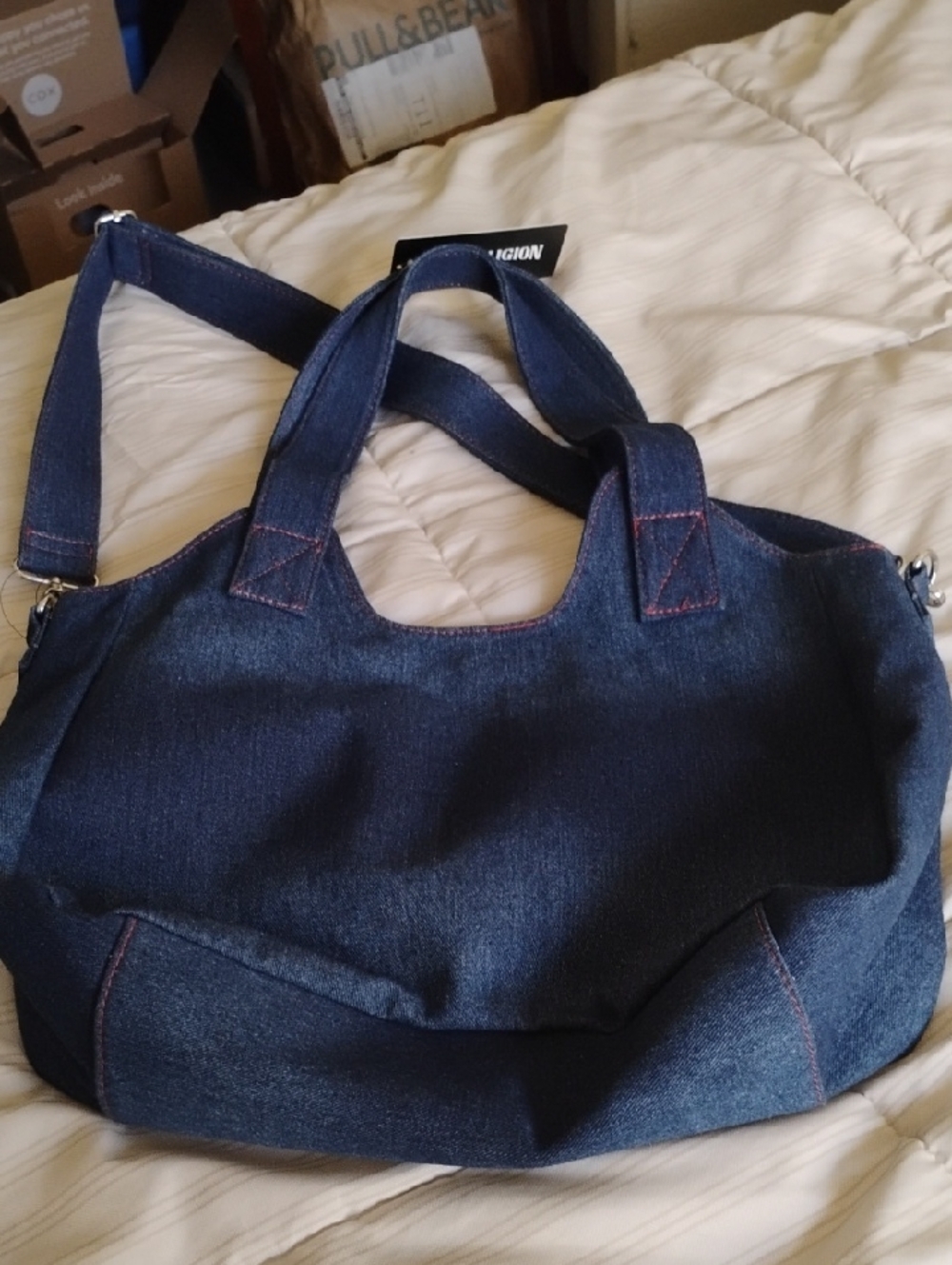 NWT True Religion Denim Bag - Picture 6 of 11